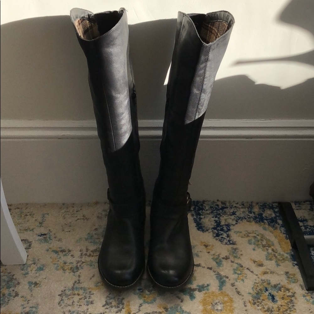 Black Equestrian-style Boots, size 40 (US 9-9.5)